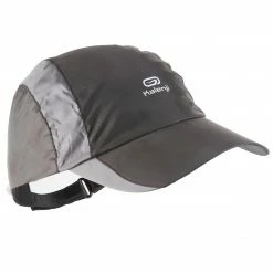 KALENJI RUNNING RAIN CAP BLACK ADJUSTABLE 55-63 cm BLACK
