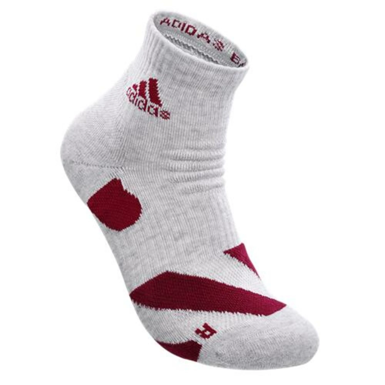 ADIDAS wucht P5 Badminton Socks Low Cut Grey with Power Berry Size 3 WHITE 1 ADIDAS wucht P5 Badminton Socks Low Cut Grey with Power Berry Size 3 WHITE