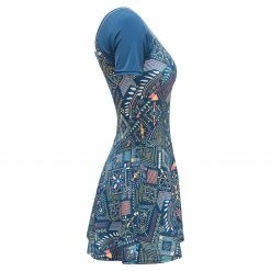 NABAIJI Women's short-sleeved one-piece UNA All Lejo Blue Turquoise green/Navy blue -Women Sports Elegant Store ke723c259ca24f0458f8807b6afdfe9b5