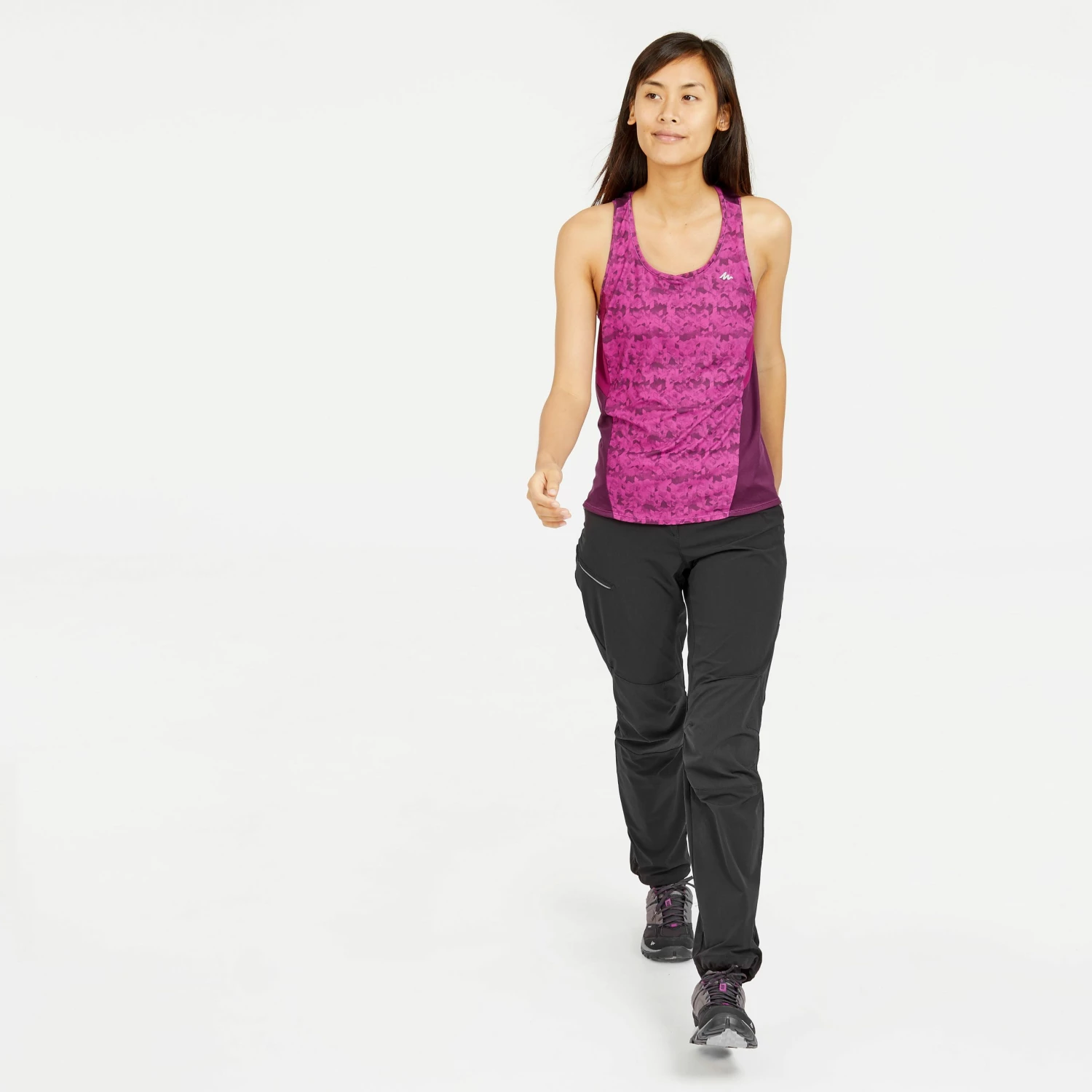 QUECHUA Women's mountain hiking trousers BLACK 5 QUECHUA Women's mountain hiking trousers BLACK - Image 5