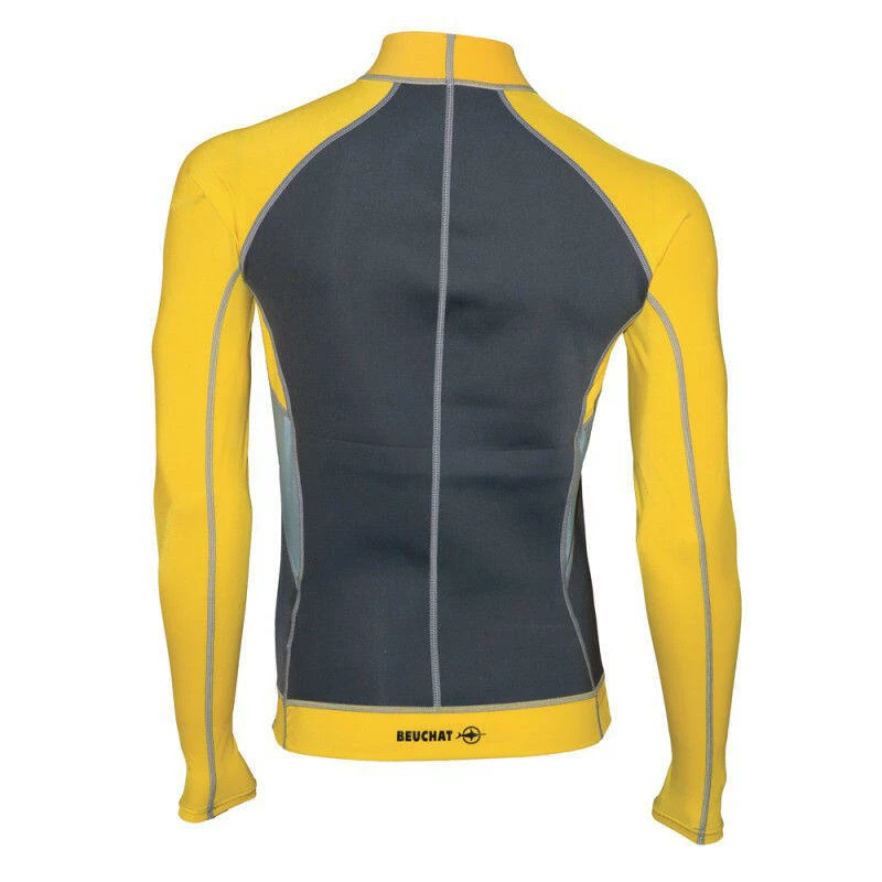 BEUCHAT ATOLL MEN'S TOP 2MM RASH GUARD YELLOW 2 BEUCHAT ATOLL MEN'S TOP 2MM RASH GUARD YELLOW - Image 2