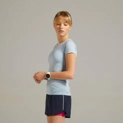 KIPRUN KIPRUN SKINCARE BREATHABLE WOMEN'S RUNNING T-SHIRT Faded denim/Foggy blue -Women Sports Elegant Store kec4bf16fc3be18cdc998f9f36af97d0a