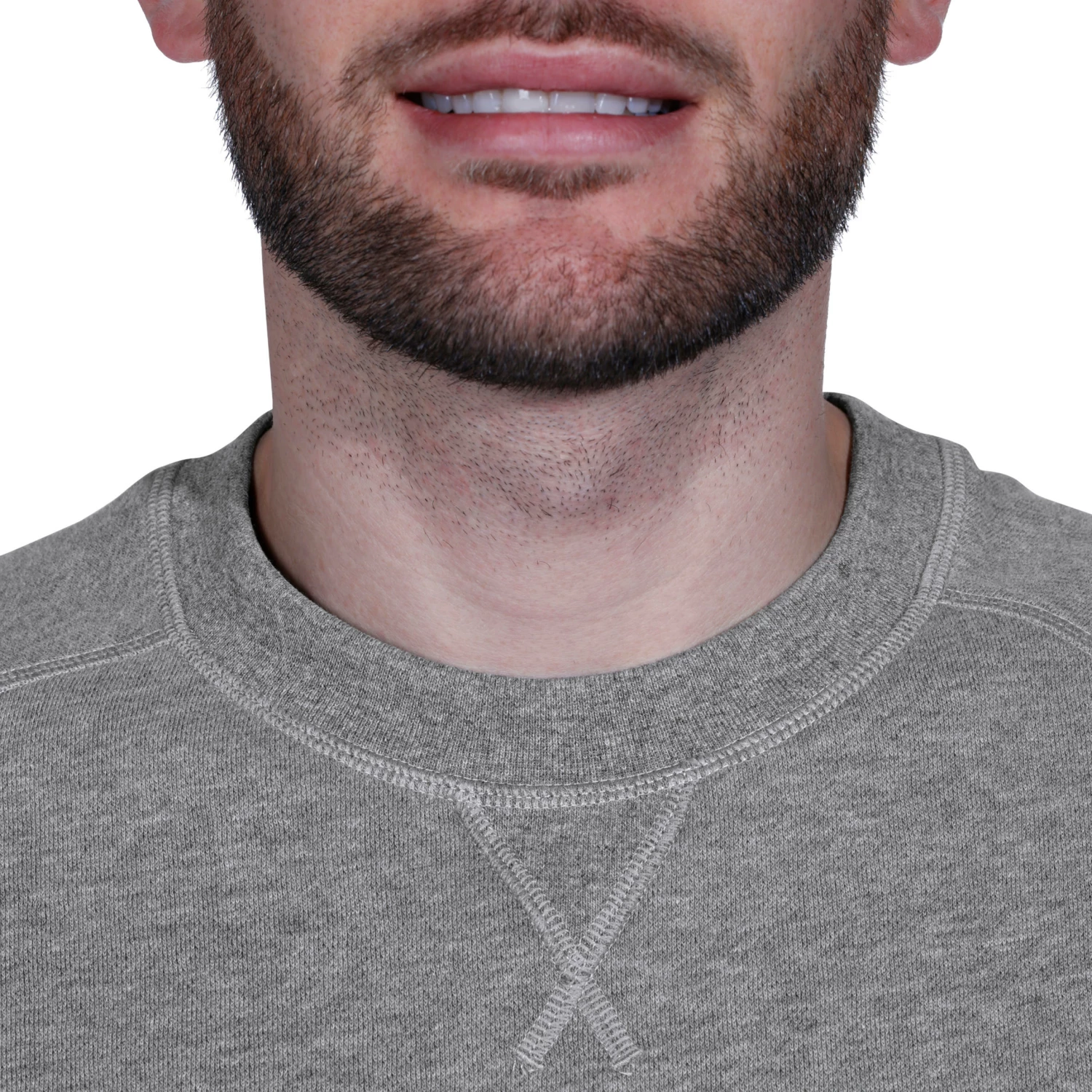 DOMYOS Crew Neck Gentle Gym Pilates Sweatshirt Pewter 4 DOMYOS Crew Neck Gentle Gym Pilates Sweatshirt Pewter - Image 4