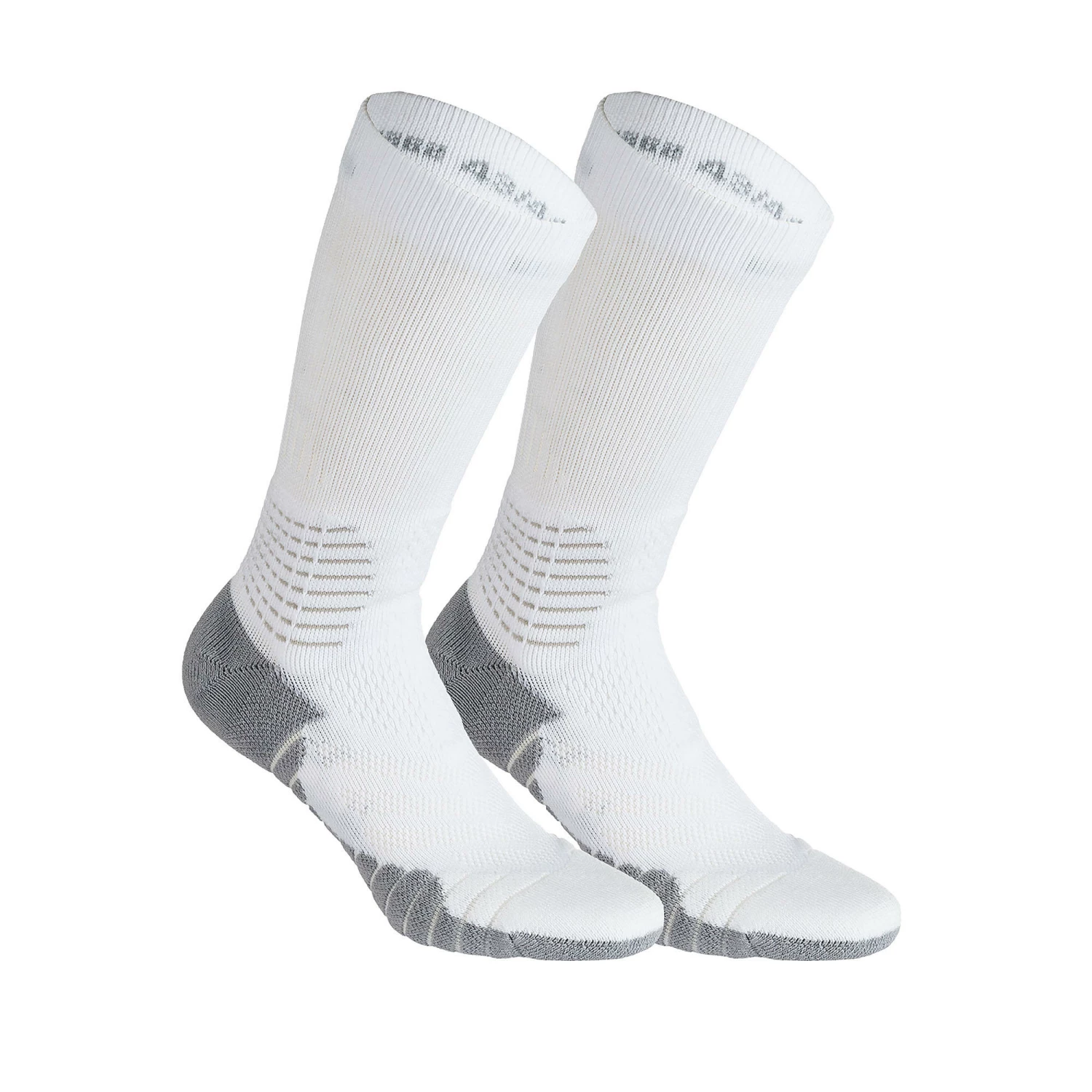 TARMAK Men's/Women's Mid-Rise Basketball Socks SO900 WHITE 4 TARMAK Men's/Women's Mid-Rise Basketball Socks SO900 WHITE - Image 4
