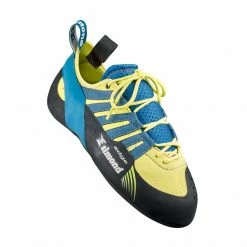 SIMOND ADULT LACE-UP CLIMBING SHOES EDGE 2 Lime green/Deep petrol blue/Mandarine