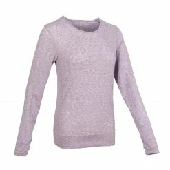 KIMJALY Long-Sleeved Yoga T-Shirt PURPLE/MAUVE