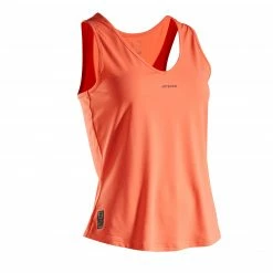 ARTENGO Women's Tennis Tank Top TK Dry 100 Fluo peach