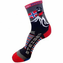 STEIGEN Steingen 3/4 Length World Champion Socks GREEN/RED -Women Sports Elegant Store kf32e49221ec7034cfb28566d29dc1d27