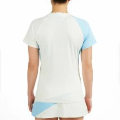 PERFLY T-SHIRT 560 W WHITE GREEN BLUE Snow white/Light sky blue -Women Sports Elegant Store kf5284105dd51579720e3c97eb76dcd3f