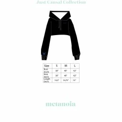 METANOIA THE LABEL Feel Casual Quoted Hoodies BLACK/Ice blue -Women Sports Elegant Store kf790125b251b9c3f061f4619e73ee759
