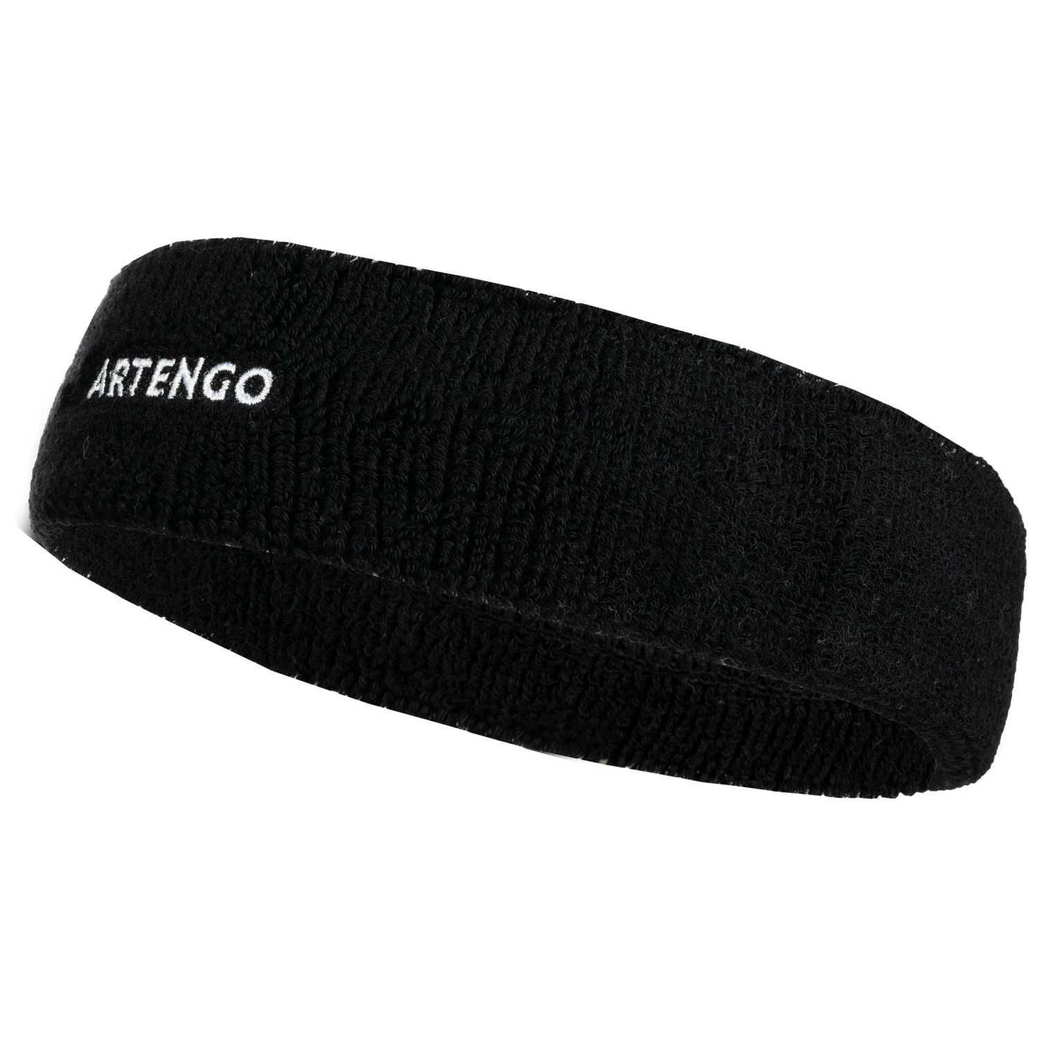 ARTENGO TB 100 Tennis Headband Snow white/BLACK 2 ARTENGO TB 100 Tennis Headband Snow white/BLACK - Image 2