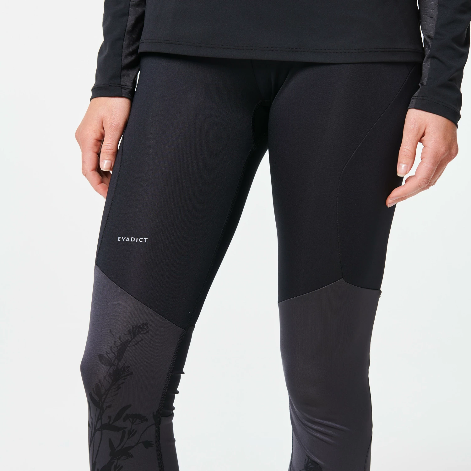 EVADICT WOMEN'S TRAIL RUNNING TIGHTS GREY 3 EVADICT WOMEN'S TRAIL RUNNING TIGHTS GREY - Image 3
