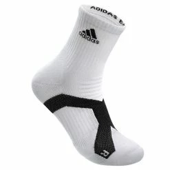 ADIDAS Wucht P5.1 Badminton Socks Mid Cut White/Black BLACK/Orange