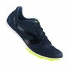KALENJI AT MID MIDDLE-DISTANCE ATHLETICS SHOES WITH SPIKES Navy blue/Fluo lime yellow/BLACK