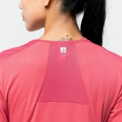 DOMYOS Close-Fitting Fitness T-Shirt PINK -Women Sports Elegant Store kfec3ccb1ede013faf97af7c2650329a7