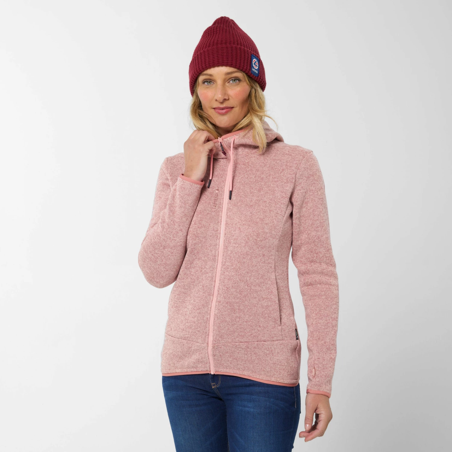 LAFUMA Ladies' Galati Fleece Hoodie Light rose 2 LAFUMA Ladies' Galati Fleece Hoodie Light rose - Image 2