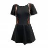 ARENA arena LADIES SWIMWEAR MINIMALISM SHORT SLEEVE AQSLIM ONE PIECE DRESS BLACK